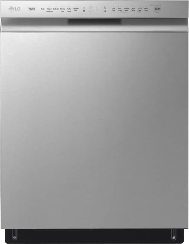 Front view of the LG LDFN4542S dishwasher 