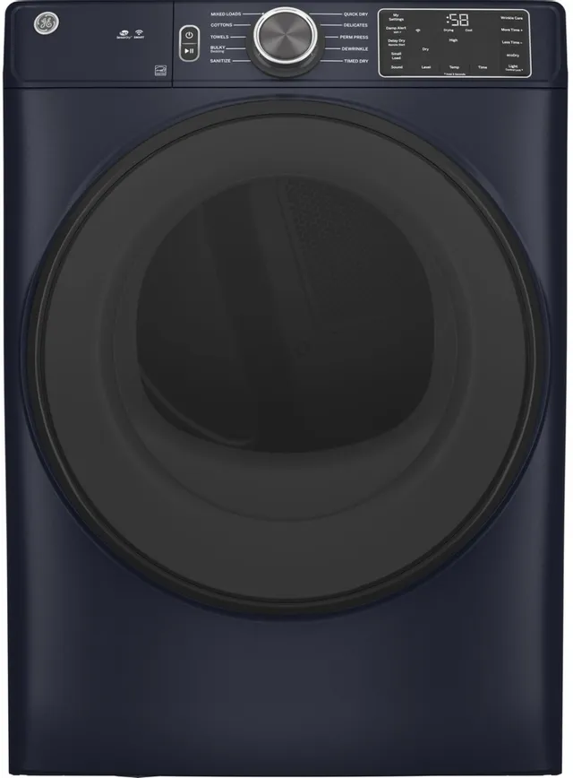 Front view of the GE GFD55ESPRRS front load dryer 