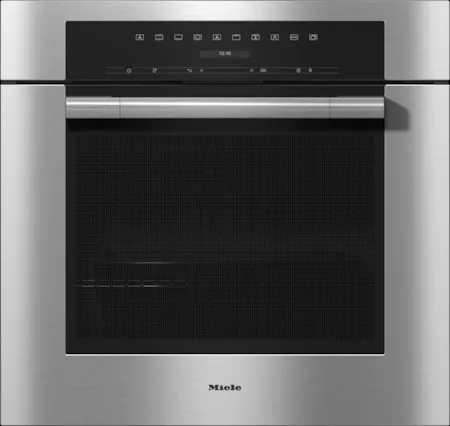 Credit: Miele Front view of the Miele H 7180 BP CTS 30” single oven