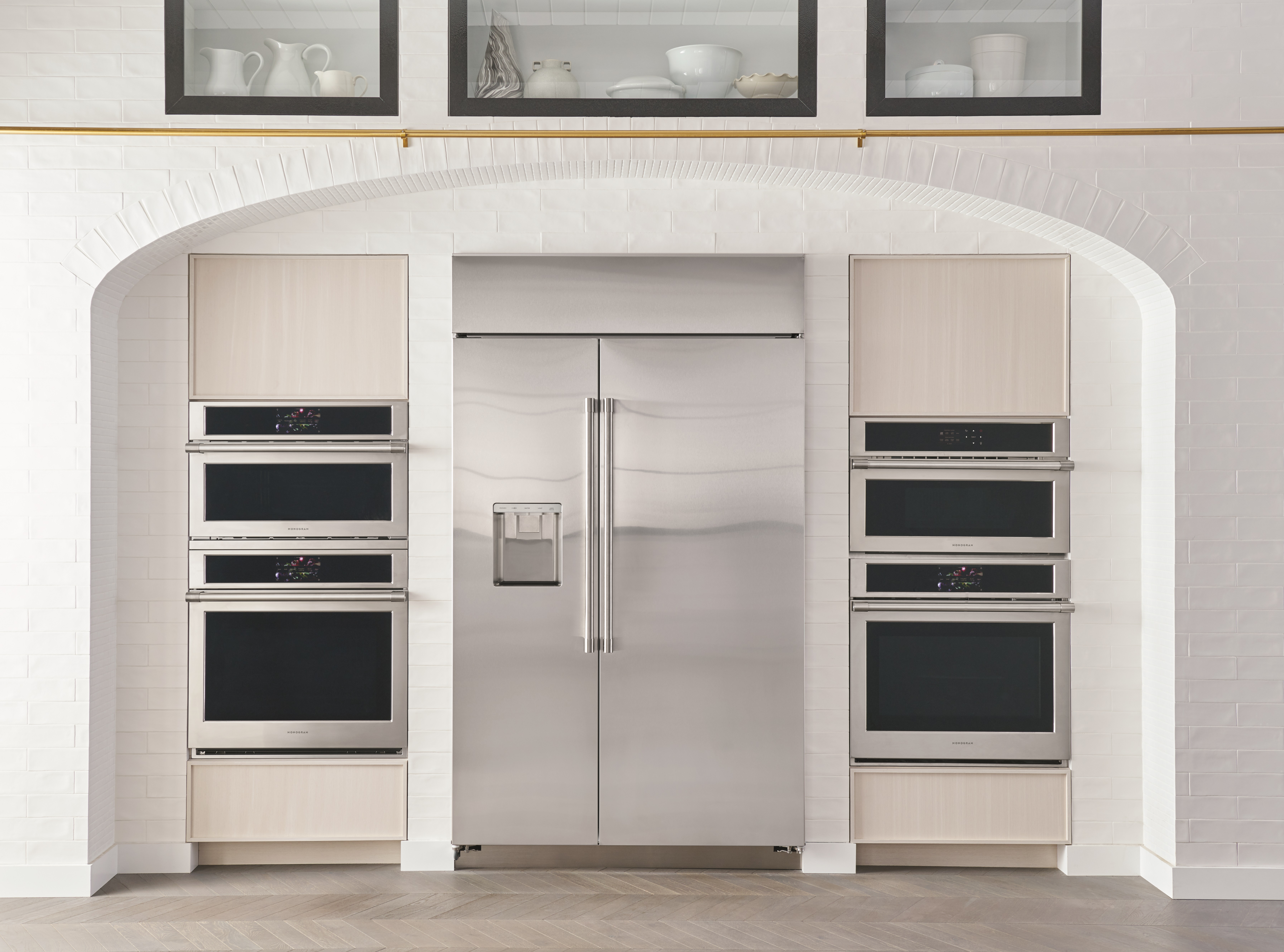 Modern Kitchen Monogram Refrigerator Beautiful Modern Kitchen