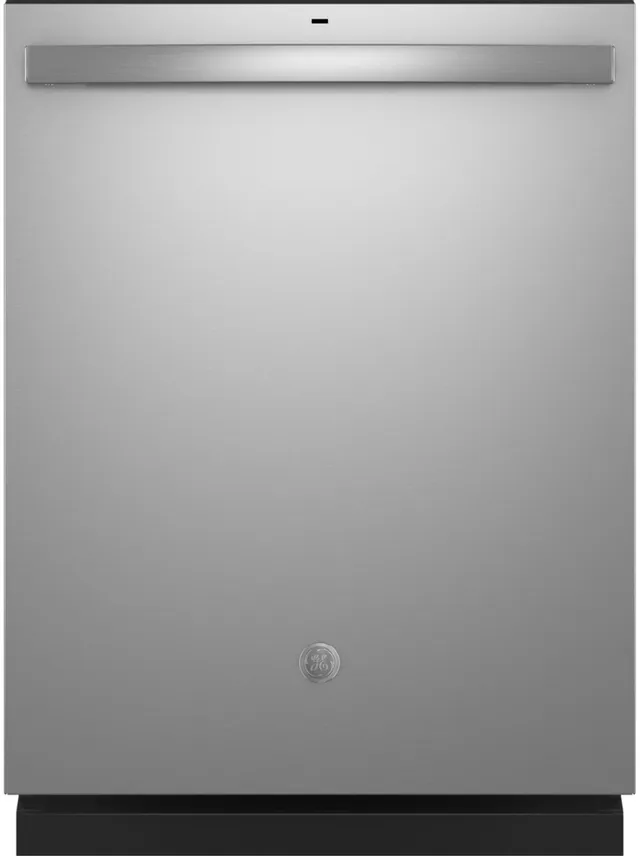 Front view of the GE GDT550PYRFS dishwasher 