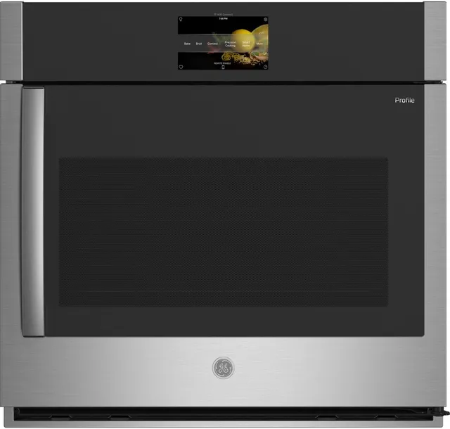 Credit: GE Profile Front view of the GE Profile PTS700RSNSS 30” smart oven