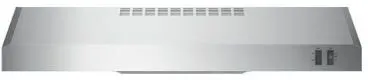 Front view of the GE JVX3300SJSS under cabinet hood 