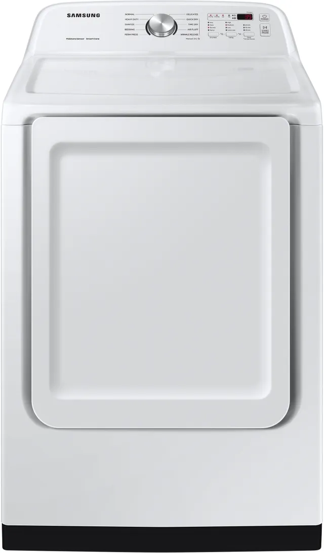 Front view of the Samsung 5100 Series gas dryer 