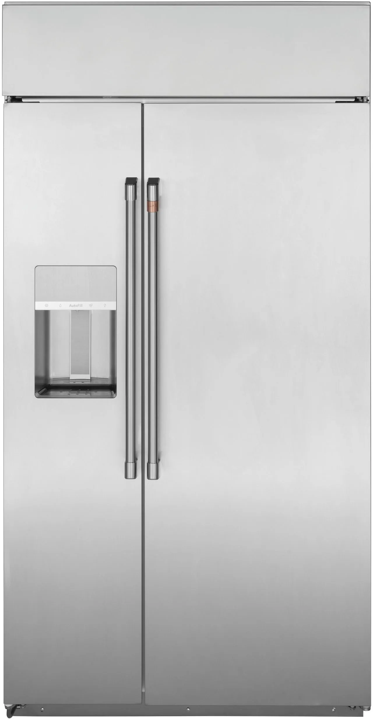 Front view of the Café CSB48YP2NS1 built in refrigerator 