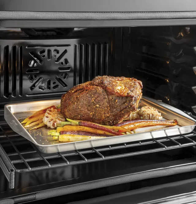 A roast baking inside a Cafe convection oven