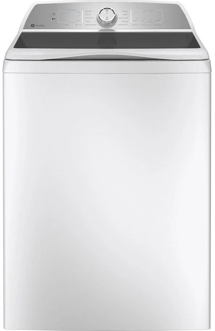 Front view of the GE Profile PTW605BSRWS top load washer 