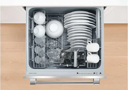 Clean Dishes in Dishwasher Drawer