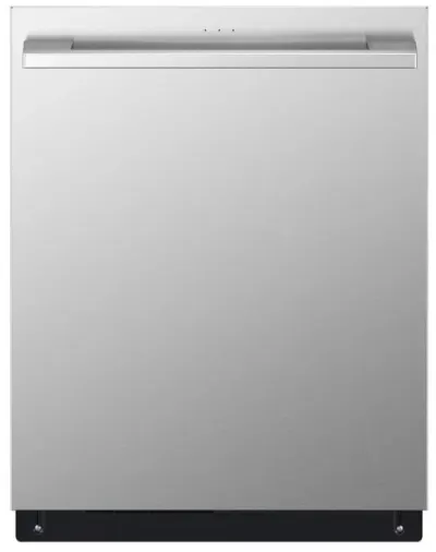 Front view of the LG Studio LSDTS9882S dishwasher 
