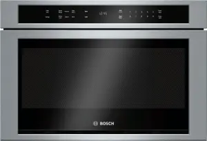 Front view of the Bosch 800 Series HMD8451UC microwave drawer 