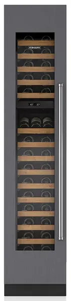 Front view of the Sub-Zero IW-18-LH 18” wine cooler 