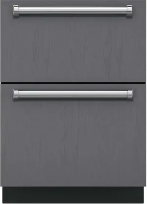 Front view of the Sub-Zero ID-24RO 24”  double drawer outdoor refrigerator 