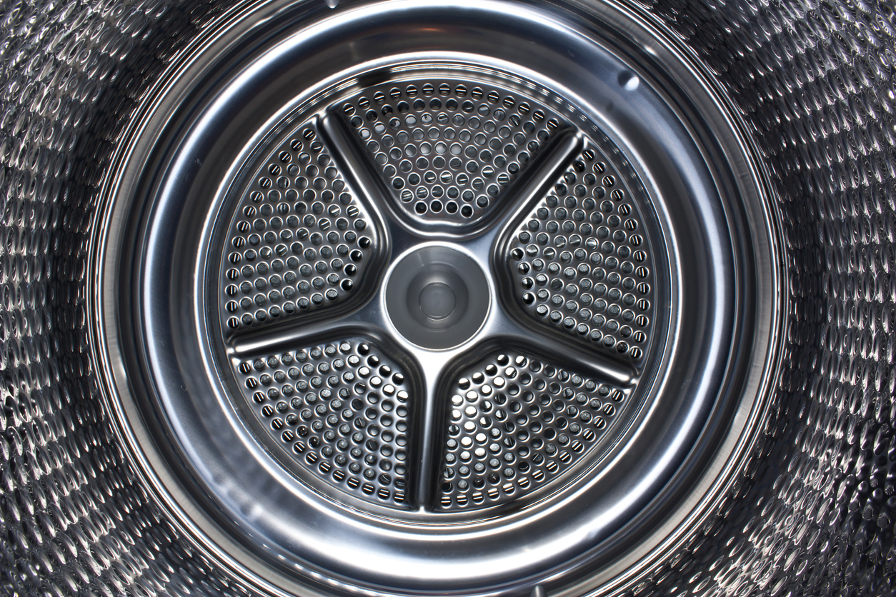 iStock Credit: tttuna interior shot of stainless-steel dryer drum