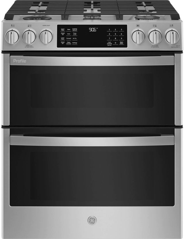 GE® Profile™ 30" Fingerprint Resistant Stainless Steel Smart Slide In Gas Convection Range