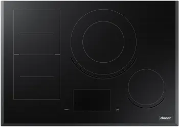 Overhead view of the Dacor Contemporary collection DTI30M977BB induction cooktop 
