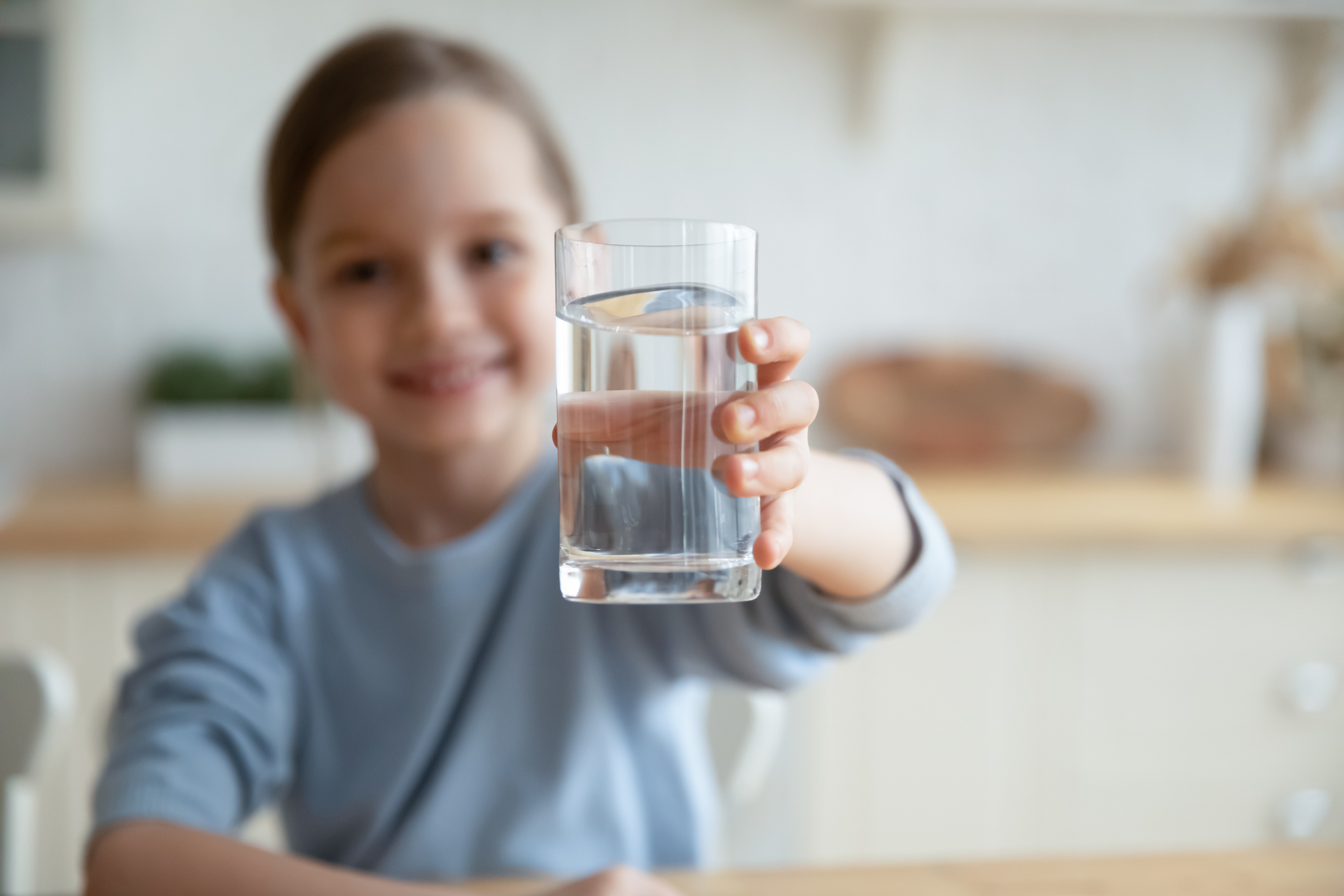 Glass of Clean Water Held by Little Girl Girl Holding Clean Glass of Water