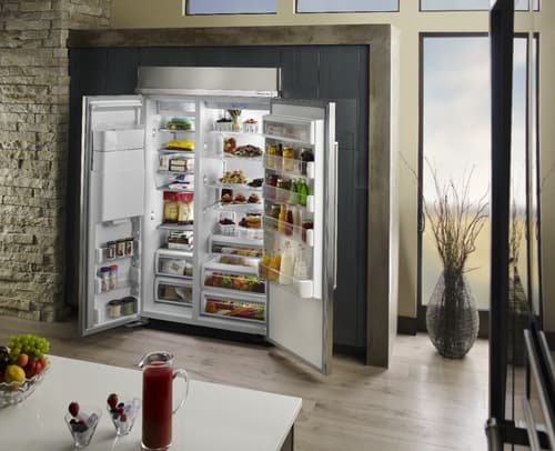 GE Fingerprint Resistant Stainless Steel Side by Side Refrigerator GE Fingerprint Resistant Stainless Steel Side by Side Refrigerator