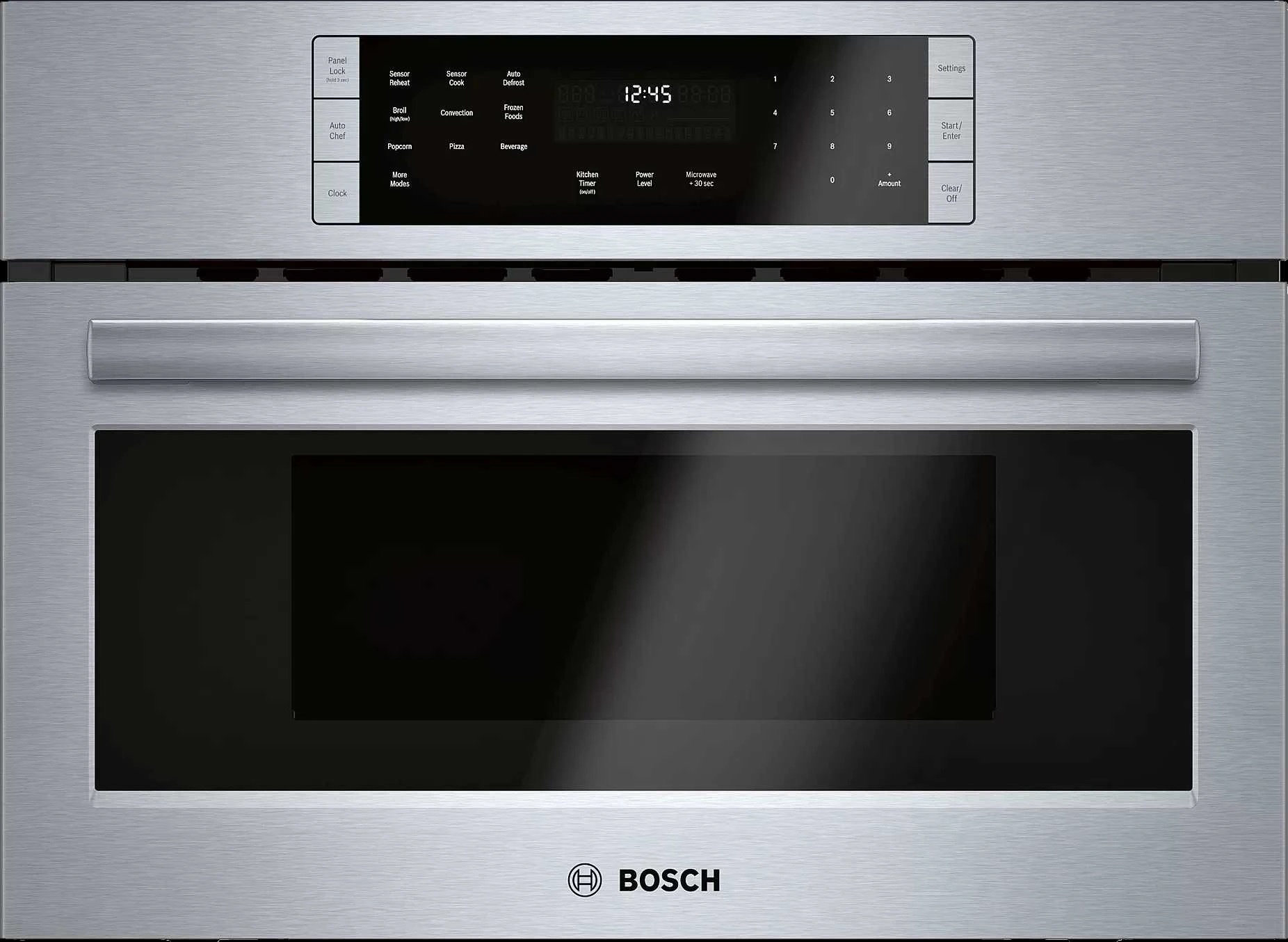Bosch Front view of Bosch HMC87152UC 27-inch speed oven