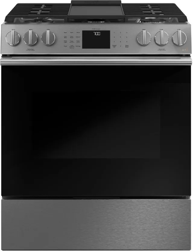 Cafe Front view of Café CGS700M2NS5 30-inch slide in gas range