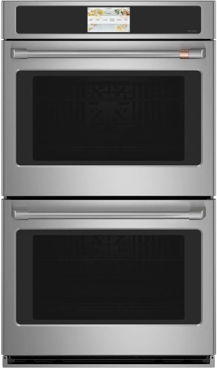 Front view of Café CTD70DP2NS1 30-inch double wall oven 
