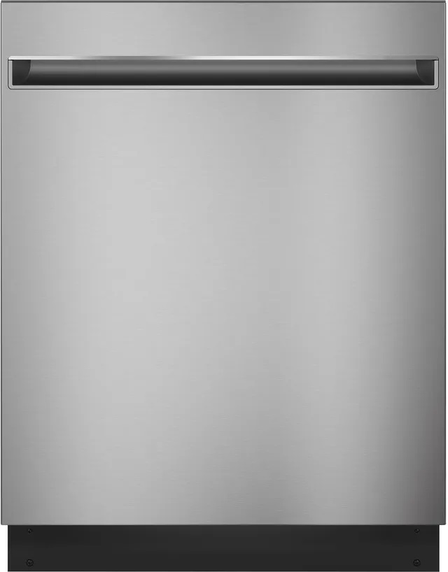 GE Front view of GE GDT225SSLSS ADA compliant dishwasher