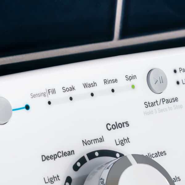 GE washer controls and settings buttons 
