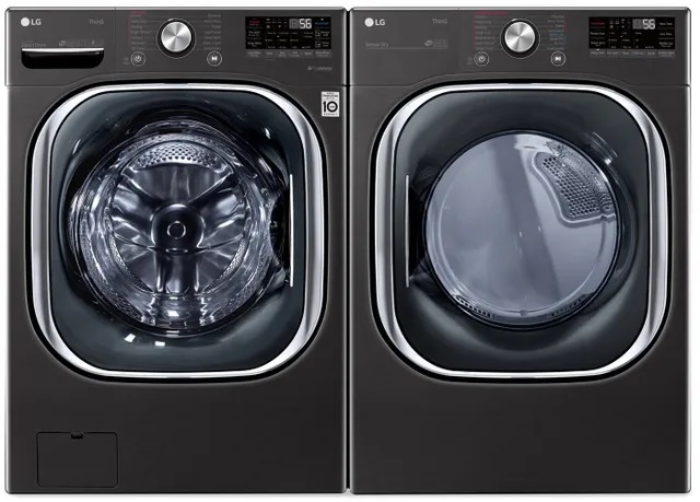 LG Front view of LG LGLAUDLEX4500B washer and dryer pair
