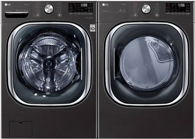 Credit: LG Front view of LG front load washer and dryer pair