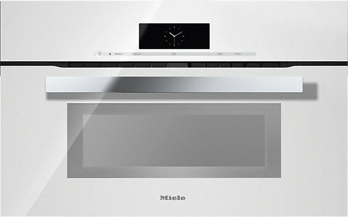 Miele Front view of Miele H 6870 BM BW 24-inch speed oven