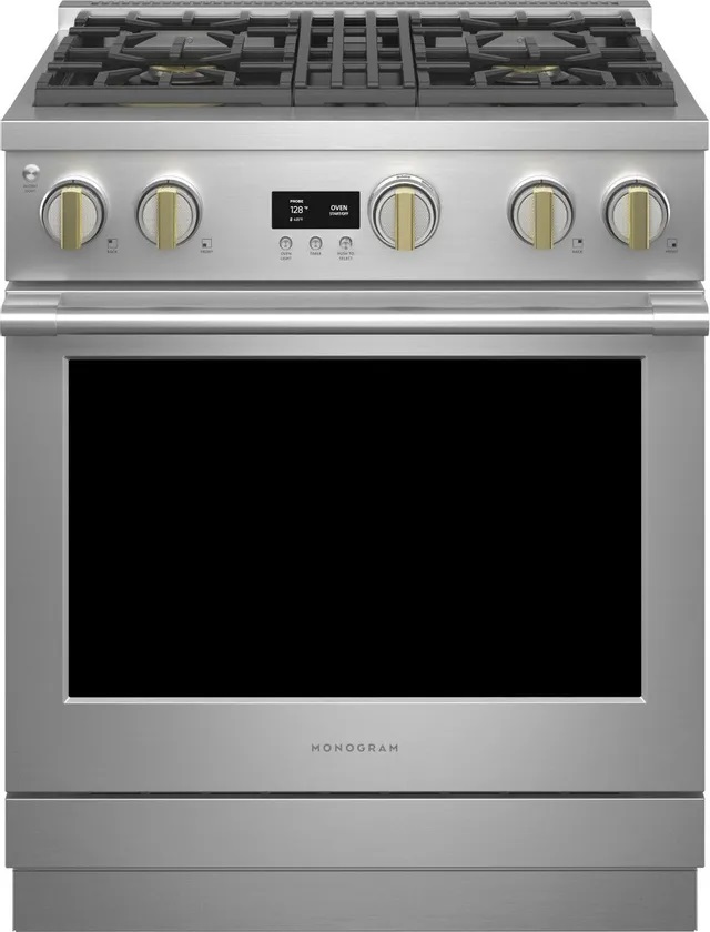 Monogram Front view of Monogram ZGP304NTSS 30-inch gas range