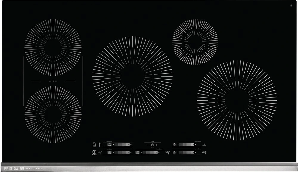 Overhead view of the Frigidaire Gallery GCCI3667AB induction cooktop 