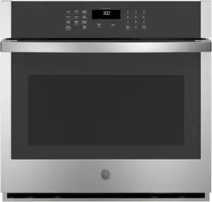 Front view of the GE JTS3000SNSS 30” wall oven