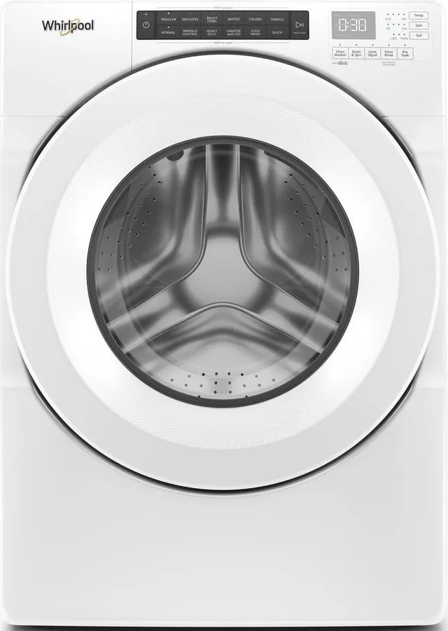 Credit: Whirlpool Front view of the Whirlpool WFW560CHW front load washer