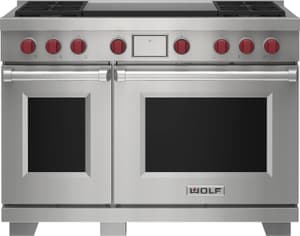 Wolf 48” Stainless Steel Freestanding Dual Fuel Range 