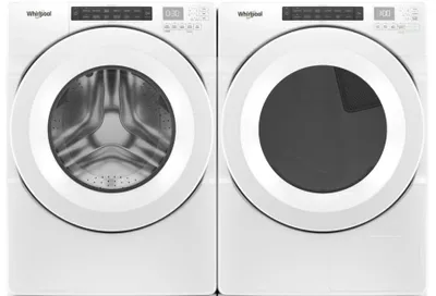 White Front Load Laundry Pair Whirlpool