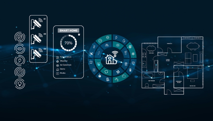 CI_Upgrade-WiFi-Six_3.jpg A concept image of a smart home network covering the layout of a whole home