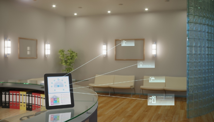 CI_Better-Business-Atmosphere_1.jpg A doctor’s waiting room with smart controls