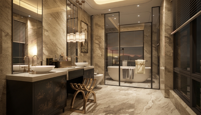 CI_Unexpected-Rooms-Audio_1.jpg Luxury bathroom with hidden multi-room audio