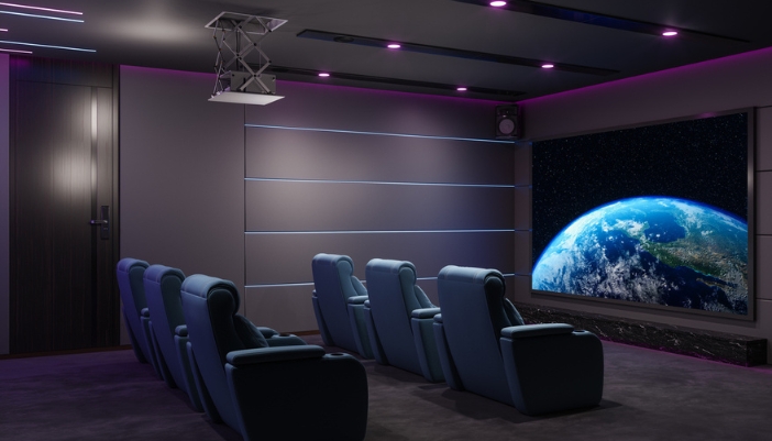  luxury home theater with projector