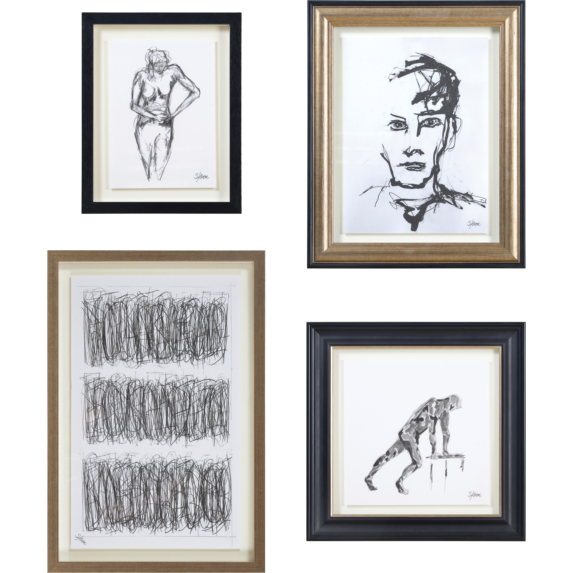 Line art complements any style.