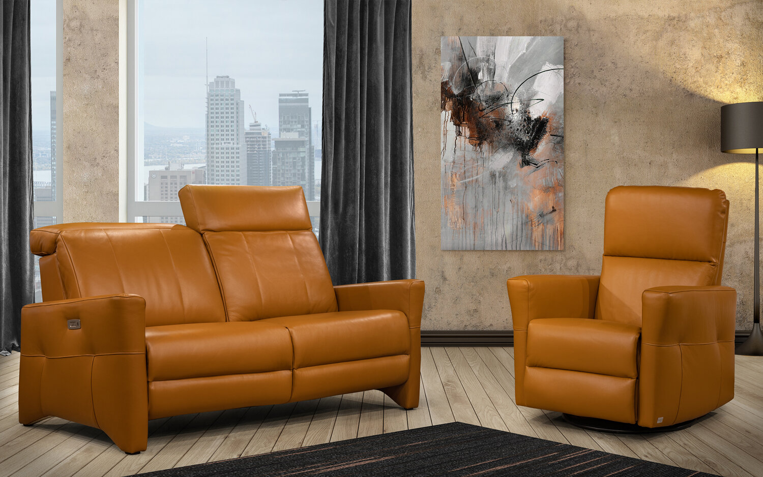 Leather pairs well with both traditional and modern design.