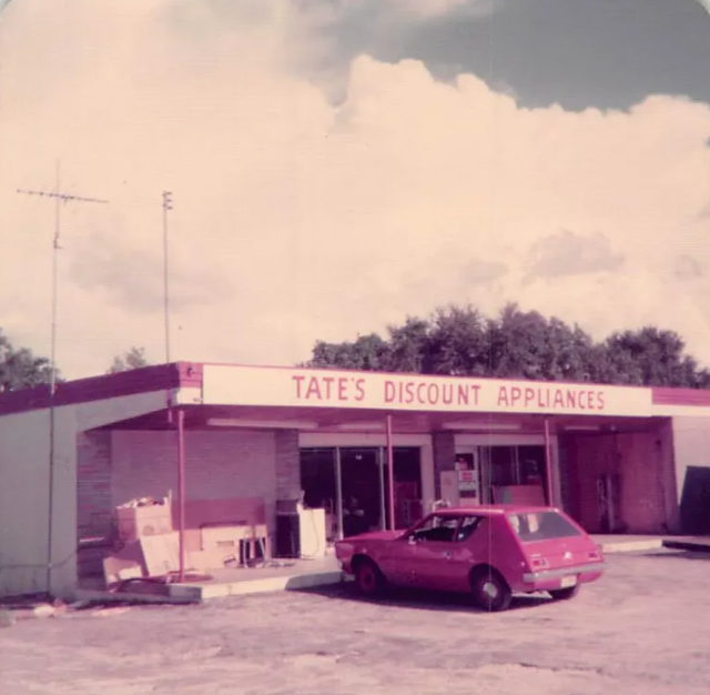 Tate Electric storefront on Armenia Ave in Tampa from 1973 Famous Tate Appliance & Bedding Center