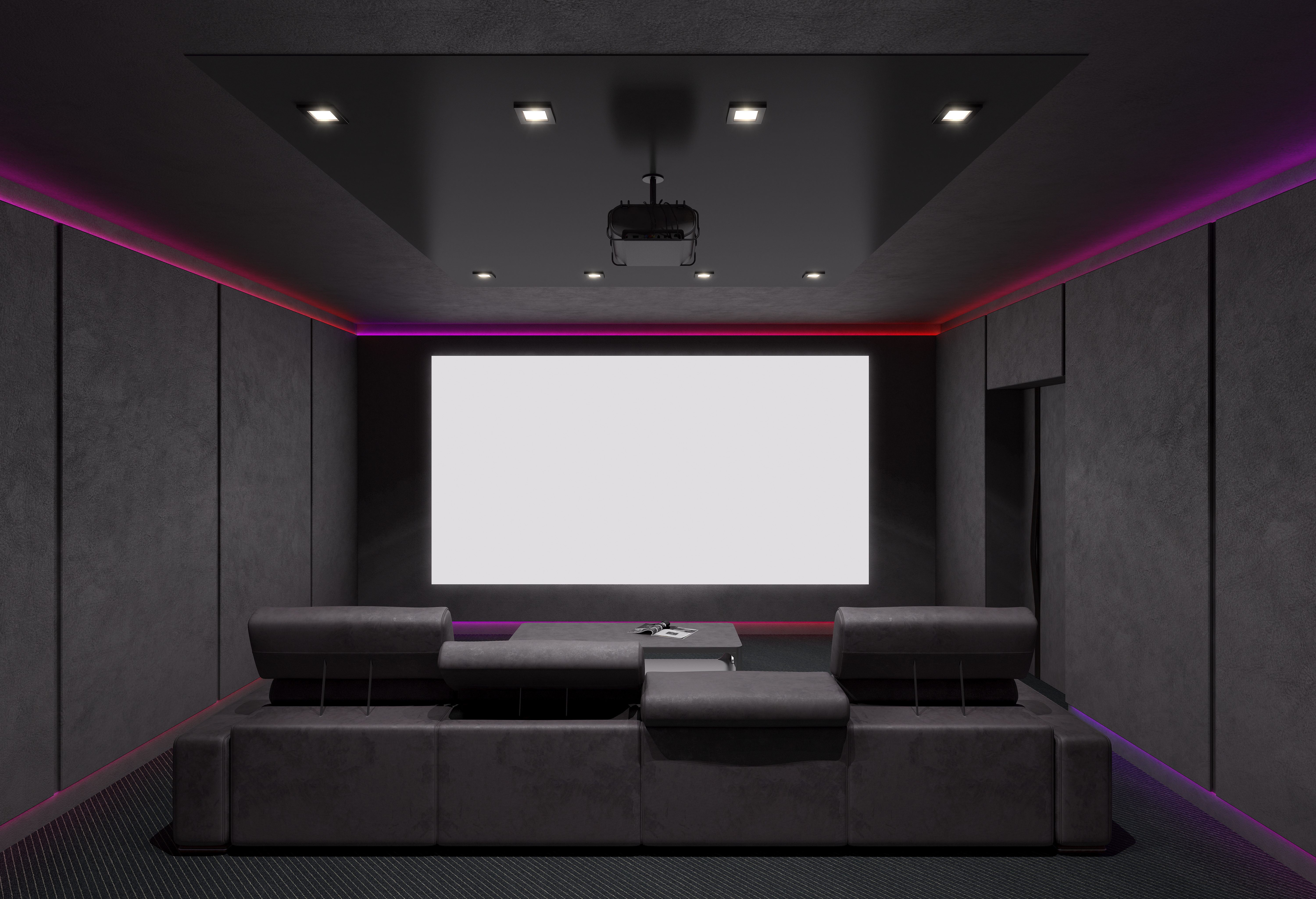 A high-end home theater room