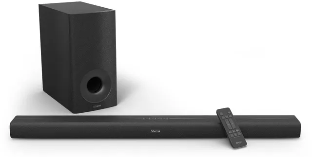 Front view of the Denon DHT-S316 wireless home theater surround sound system 