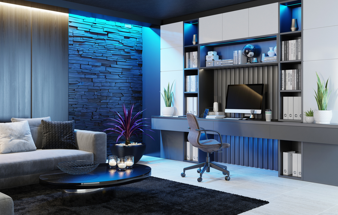 iStock Credit: tulcarion modern and minimalist apartment interior living room with home office