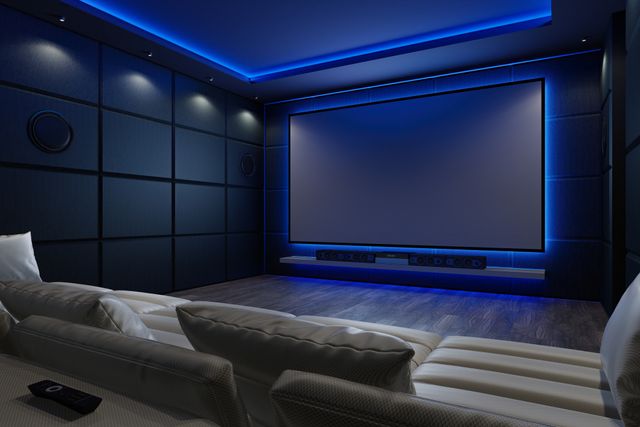 Architectural audio in a modern minimalist home