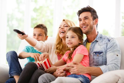 Family Watching TV