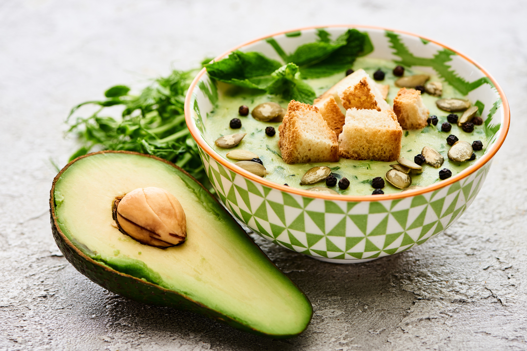 LightFieldStudios fresh and creamy avocado soup