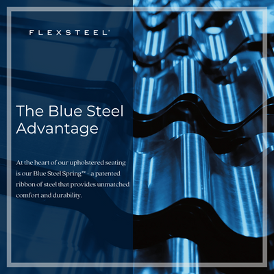 Credit: Flexsteel A Flexsteel Blue Steel Spring graphic