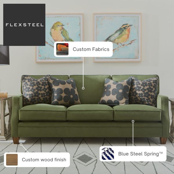 Credit: Flexsteel A Flexsteel sofa infographic